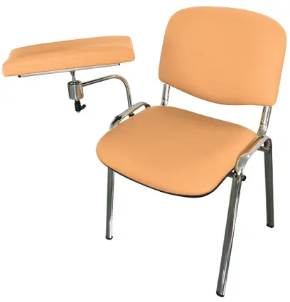 OZC - 01 židle odběrová s jednou područkou, koženka HOLY P1 - koženka meruňková